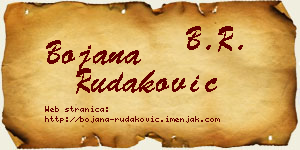 Bojana Rudaković vizit kartica